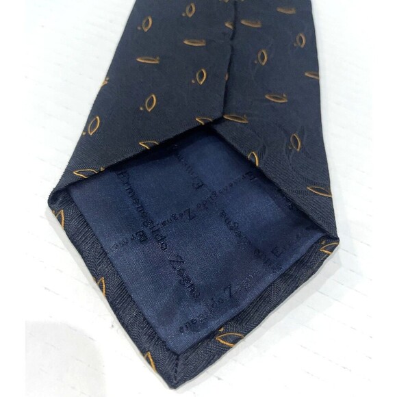 ERMENEGILDO ZEGNA Men's 100% Silk Necktie ITALY Luxury Abstract - Picture 14 of 14